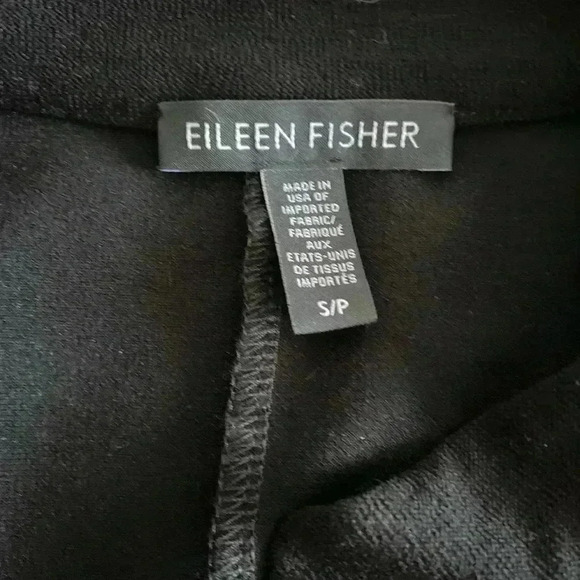 Eileen Fisher Crepe System Stretch Jacket Blazer Small S Petite Black Fall Minim - Picture 2 of 9